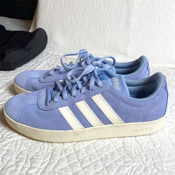 Adidas Shoes - Adidas blue suede size 8 tennis shoe sneaker